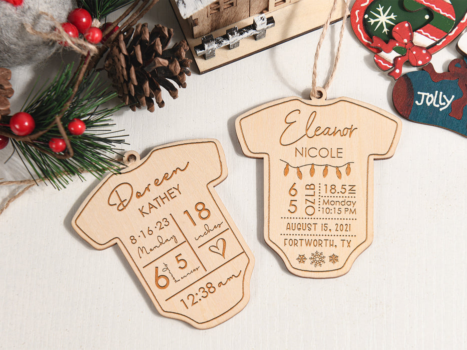 Baby’s First Christmas Ornament, Personalized New Baby Christmas Gift