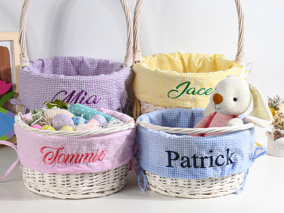 Personalized Easter Basket Liner With Embroidery Name