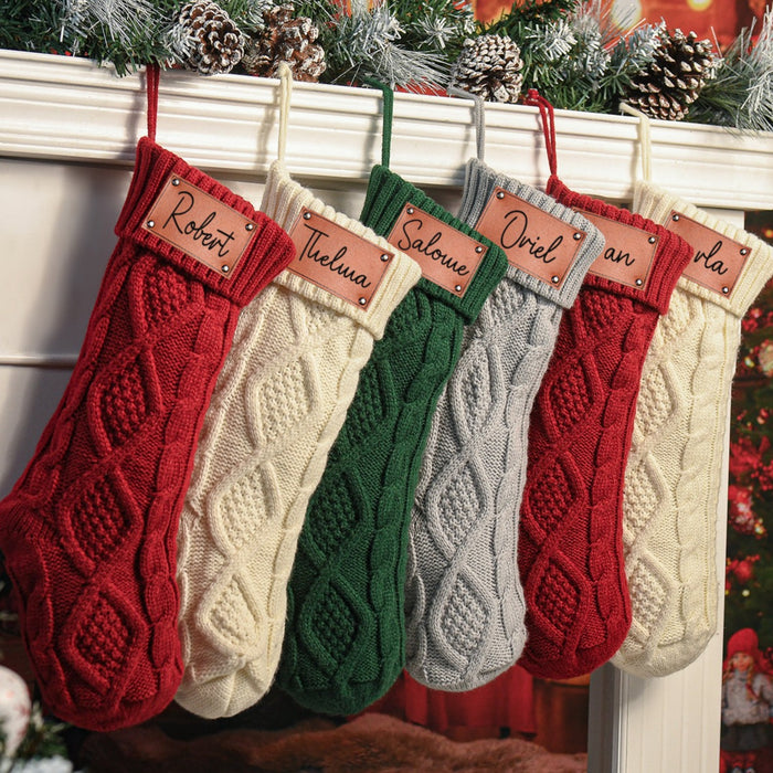 Knit Stockings Personalized Christmas Stockings