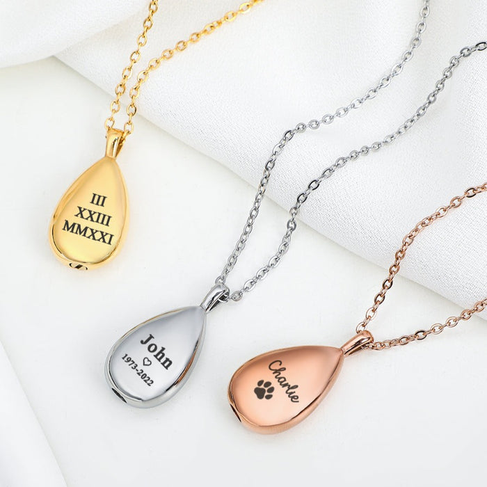 Personalized Urn Necklace for Human and Pet Ashes