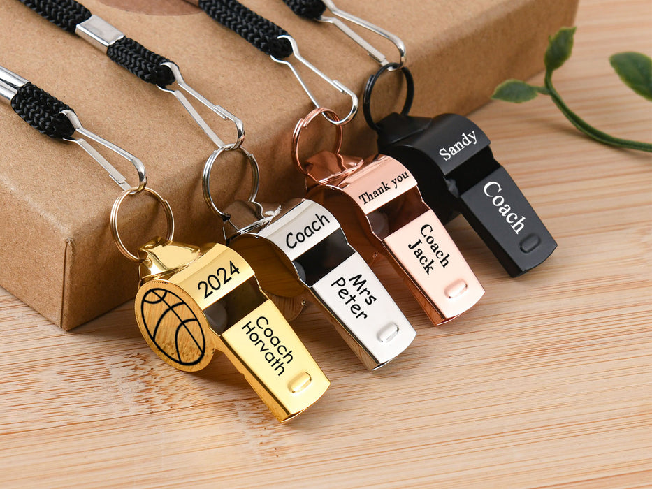 Sports Gift for Him,Stainless Steel Personalized Coach Whistle