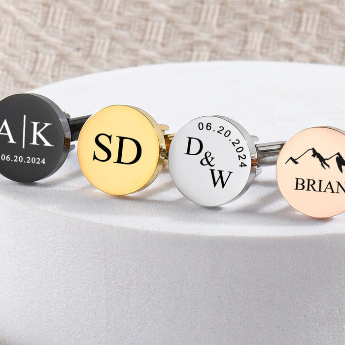 Custom Cufflinks for Him, Personalized Groomsmen Gift