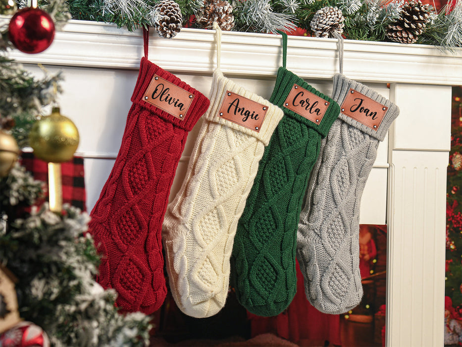 Knit Stockings Personalized Christmas Stockings