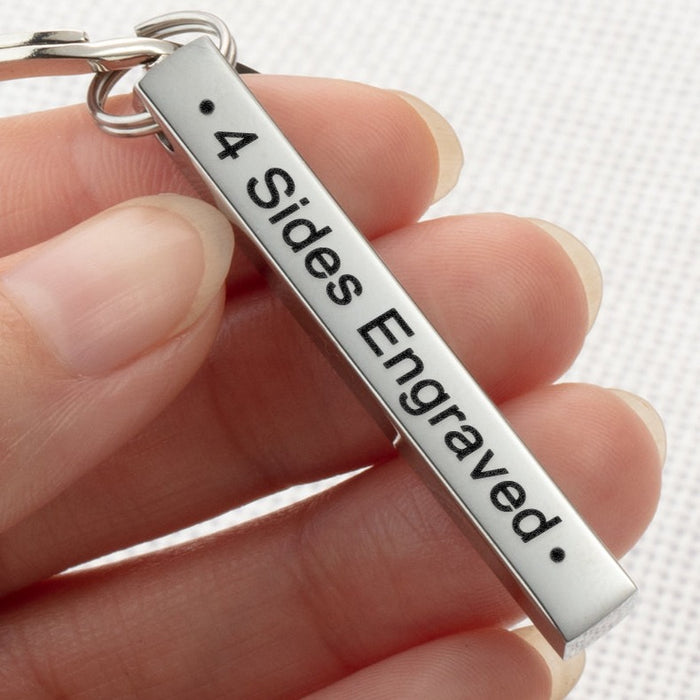 Personalized 3D Bar Keychain, Gift for Him