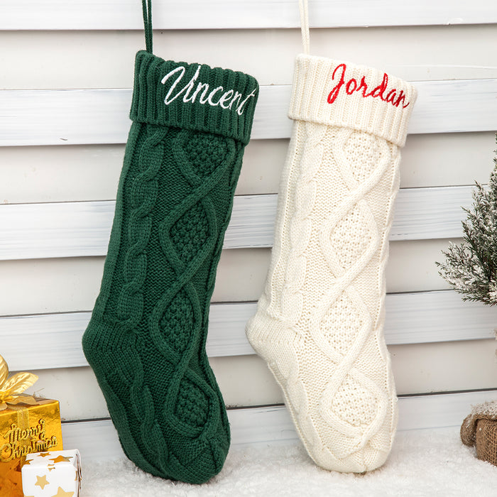 Embroidered Christmas Stockings, Personalized Stockings