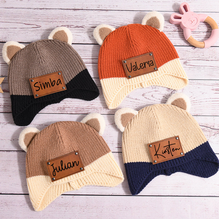 Personalized Newborn Baby Beanie Hat, Christmas Gift