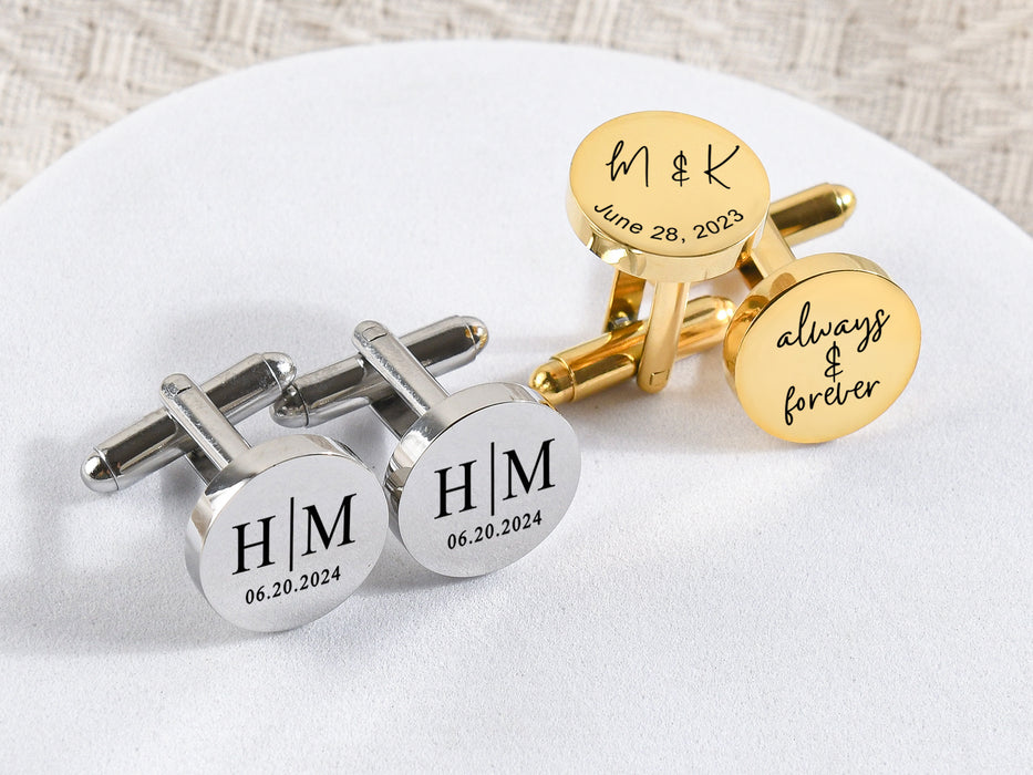 Custom Cufflinks for Him, Personalized Groomsmen Gift