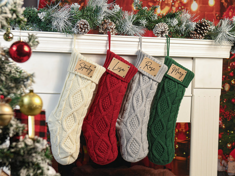 Knit Stockings Personalized Christmas Stockings