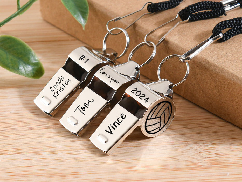 Sports Gift for Him,Stainless Steel Personalized Coach Whistle