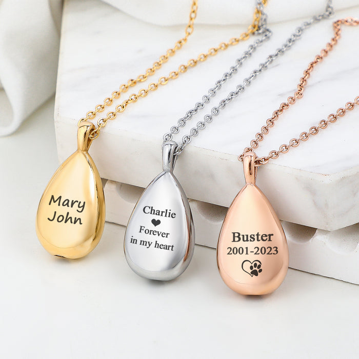 Personalized Urn Necklace for Human and Pet Ashes