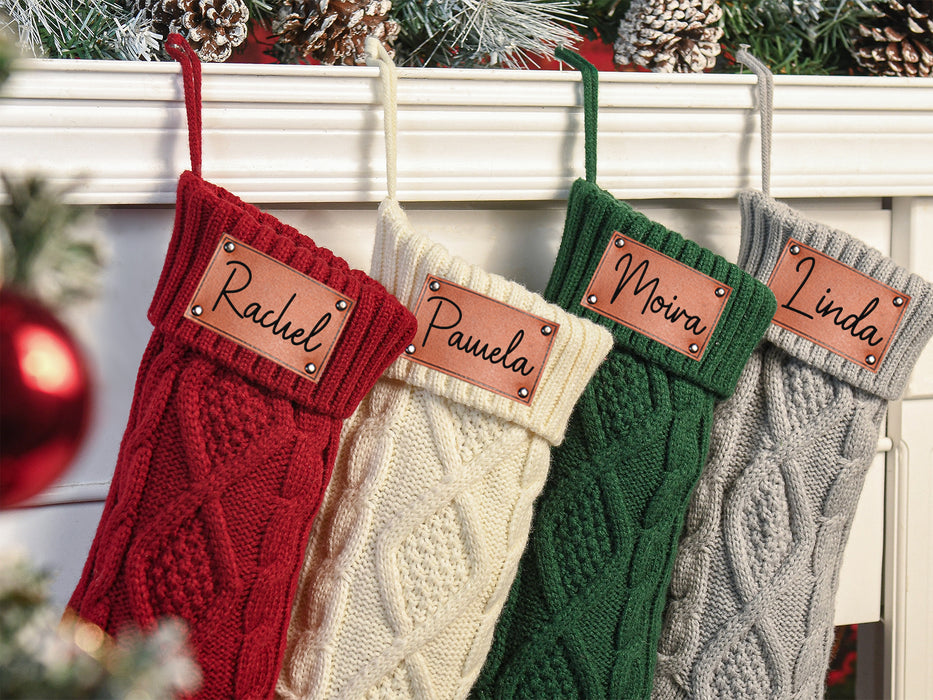 Knit Stockings Personalized Christmas Stockings