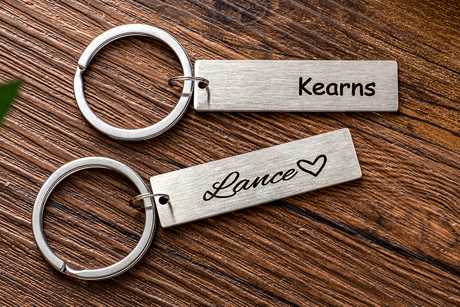 Stainless Steel Drive Safe Keychain, Personalized Gifts for Him