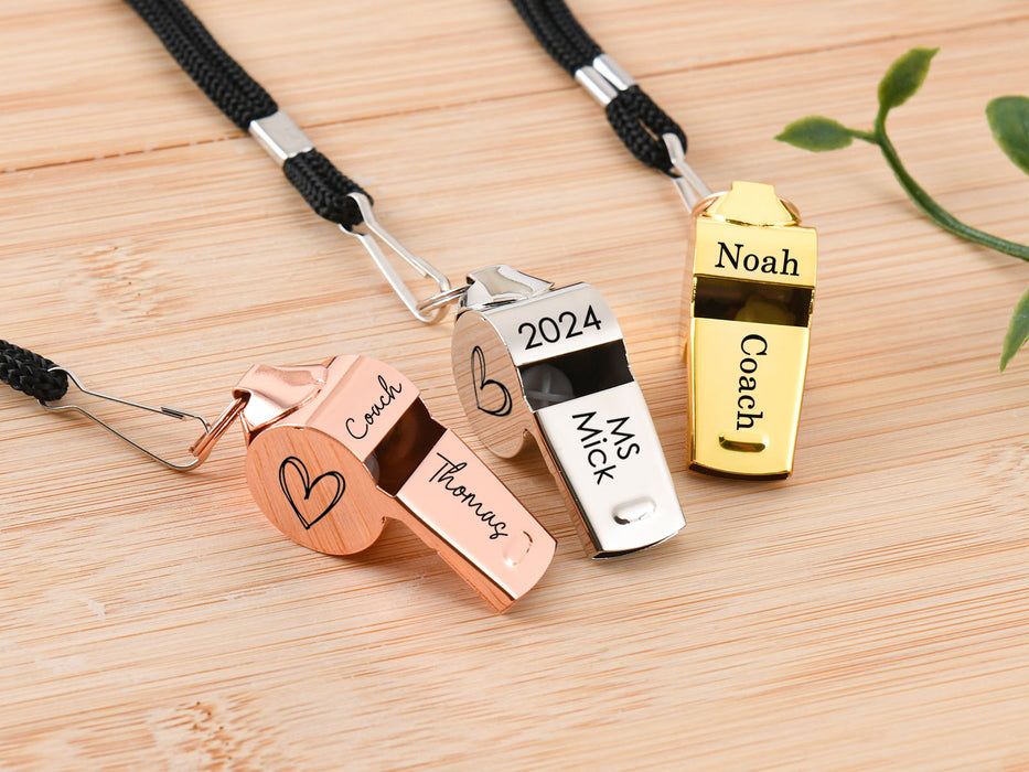 Sports Gift for Him,Stainless Steel Personalized Coach Whistle