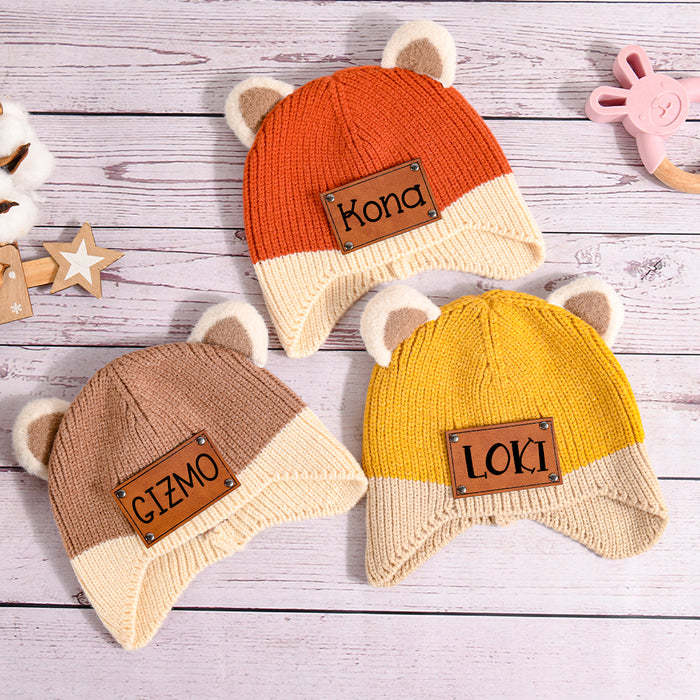 Personalized Newborn Baby Beanie Hat, Christmas Gift