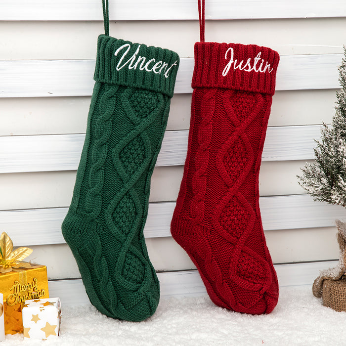 Embroidered Christmas Stockings, Personalized Stockings