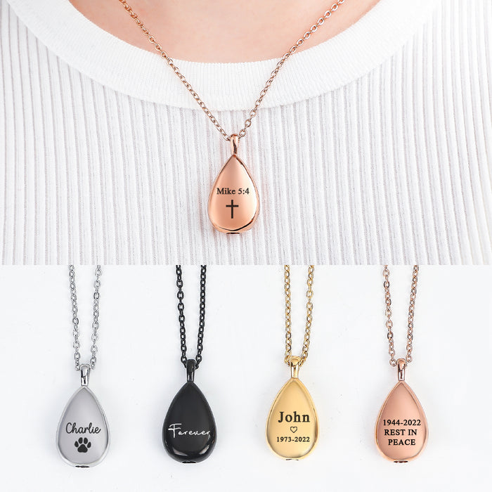 Personalized Urn Necklace for Human and Pet Ashes