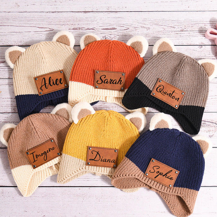 Personalized Newborn Baby Beanie Hat, Christmas Gift