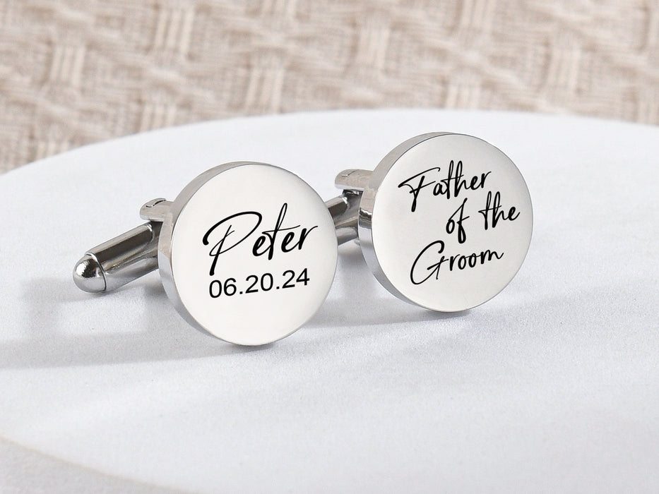 Custom Cufflinks for Him, Personalized Groomsmen Gift