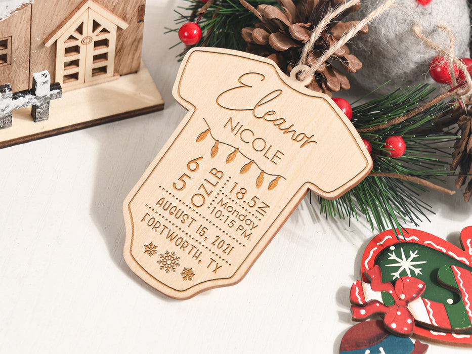 Baby’s First Christmas Ornament, Personalized New Baby Christmas Gift