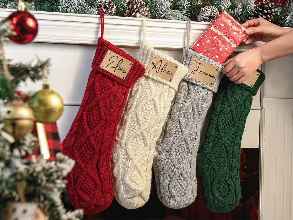 Knit Stockings Personalized Christmas Stockings