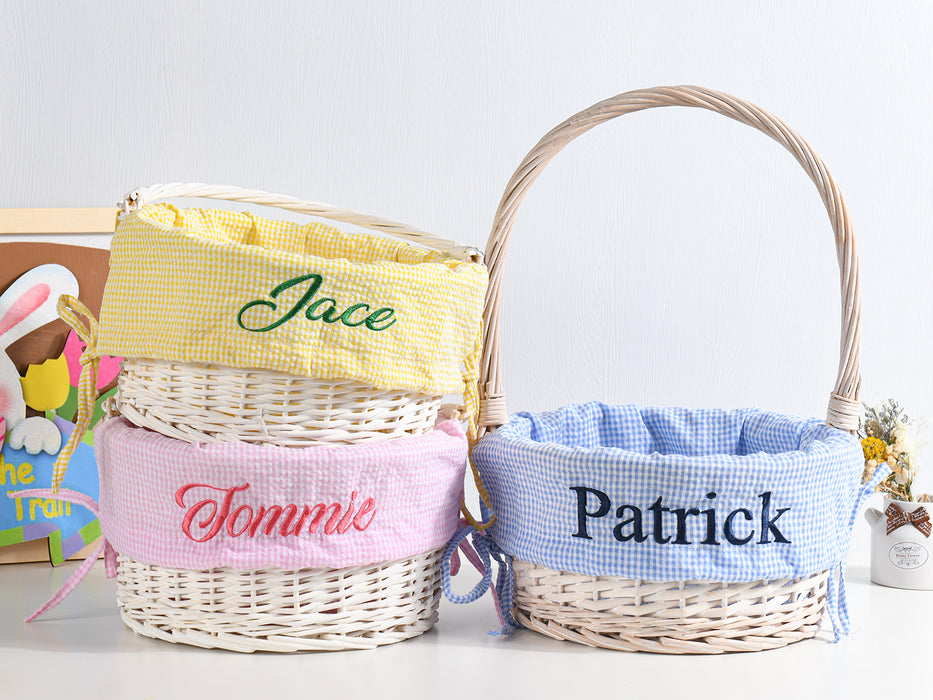 Personalized Easter Basket Liner With Embroidery Name