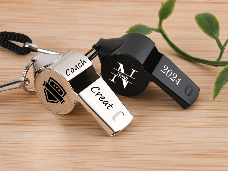 Sports Gift for Him,Stainless Steel Personalized Coach Whistle