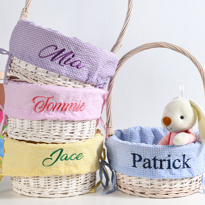 Personalized Easter Basket Liner With Embroidery Name