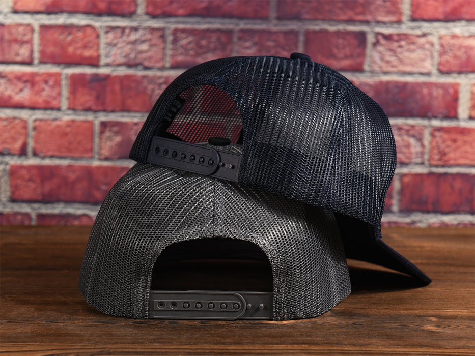 Custom Leather Patch Trucker Hats,Laser engraved Name or Logo on Leather Patch Hat