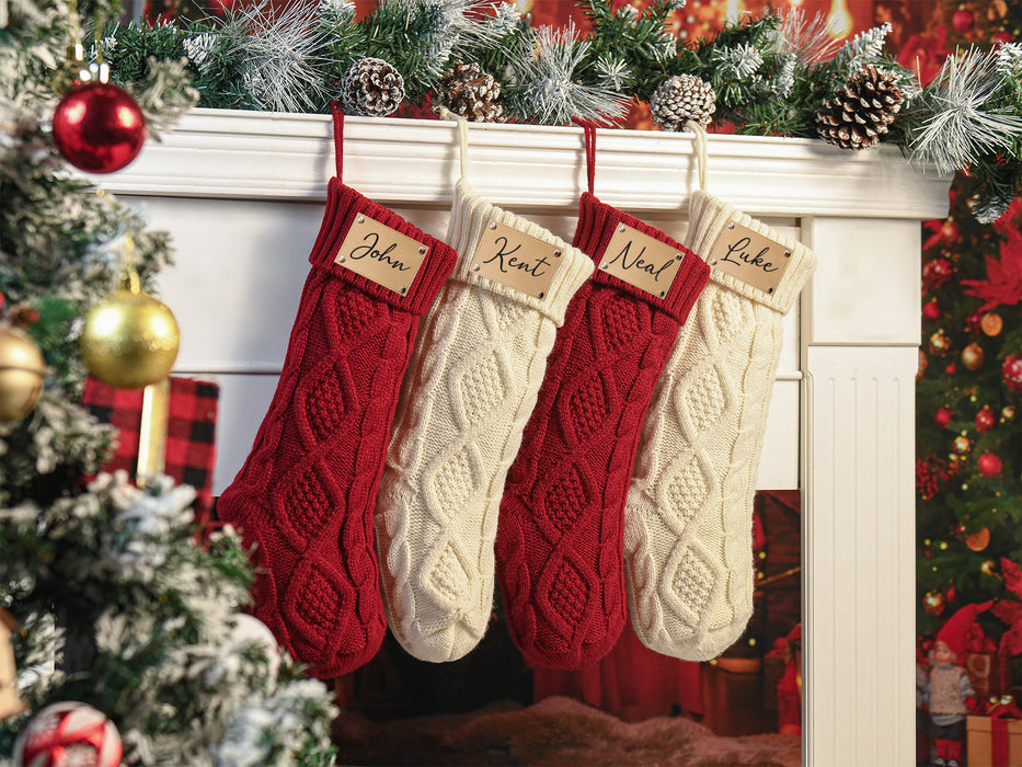 Knit Stockings Personalized Christmas Stockings