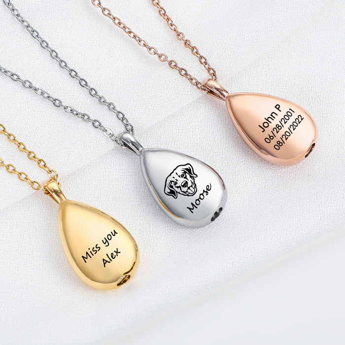 Personalized Urn Necklace for Human and Pet Ashes