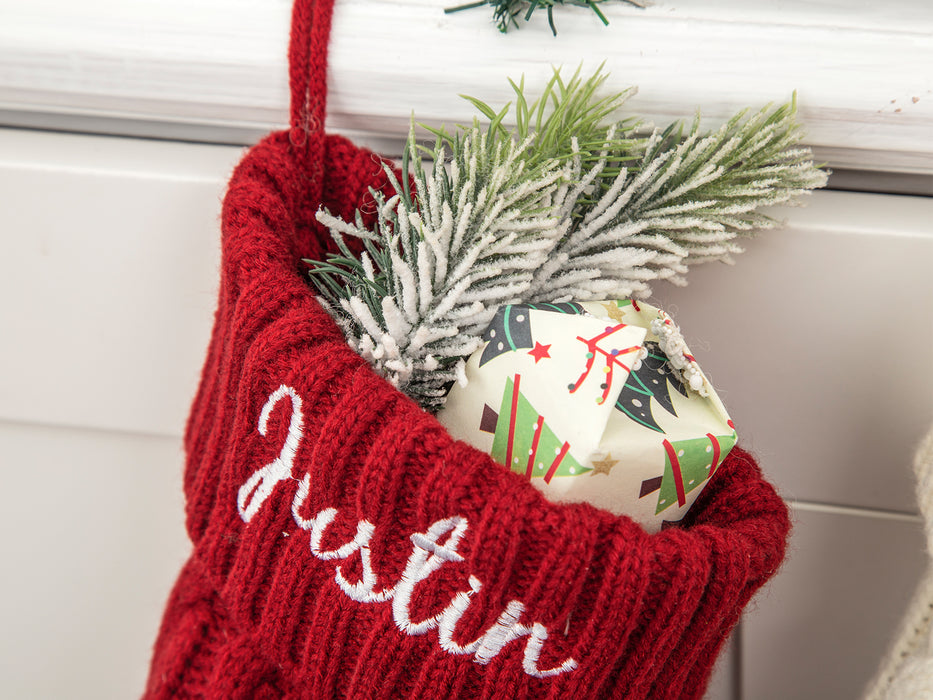 Embroidered Christmas Stockings, Personalized Stockings