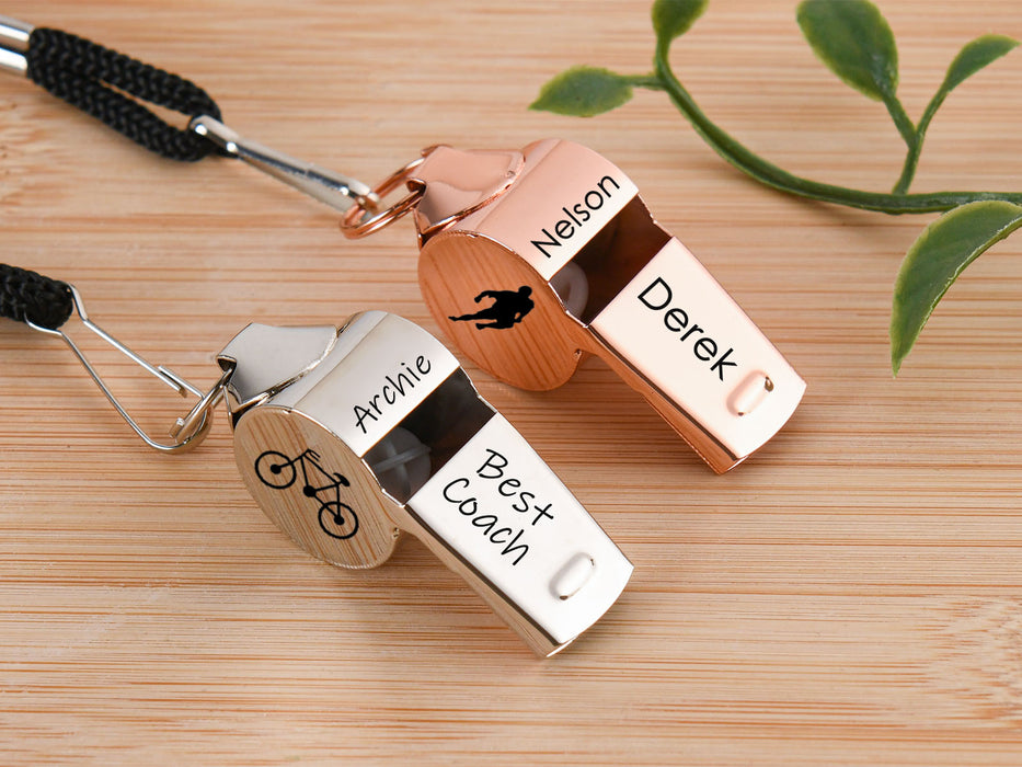 Sports Gift for Him,Stainless Steel Personalized Coach Whistle