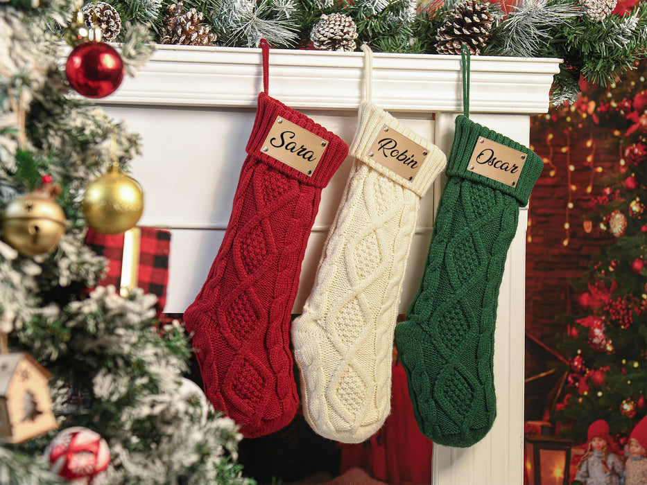 Knit Stockings Personalized Christmas Stockings