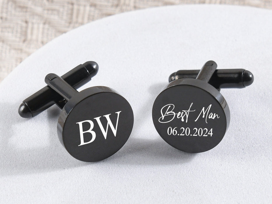 Custom Cufflinks for Him, Personalized Groomsmen Gift