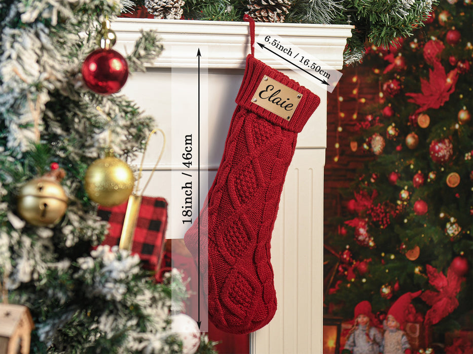 Knit Stockings Personalized Christmas Stockings