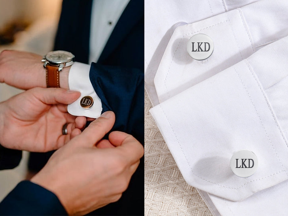 Custom Cufflinks for Him, Personalized Groomsmen Gift