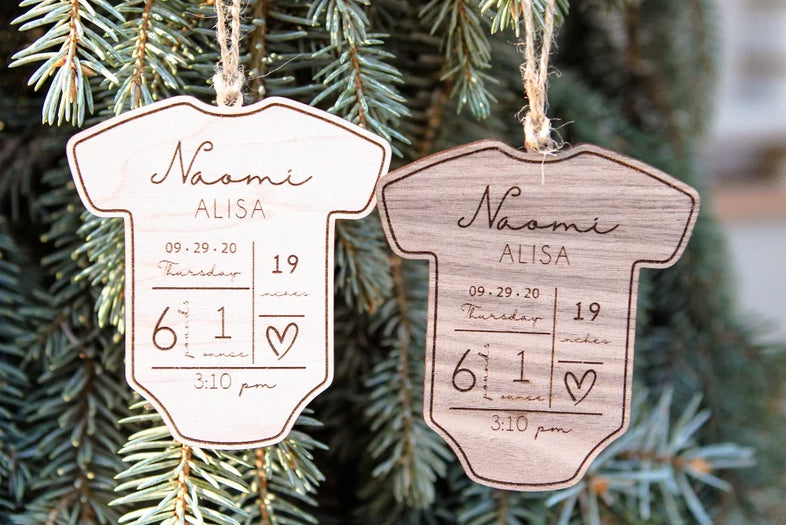 Baby’s First Christmas Ornament, Personalized New Baby Christmas Gift