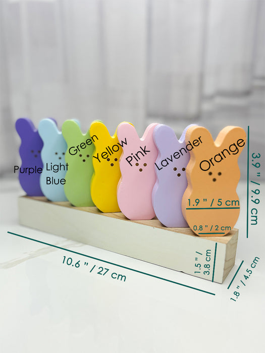 Easter Peeps Wooden Block Set,Personalized Easter Gift Decor