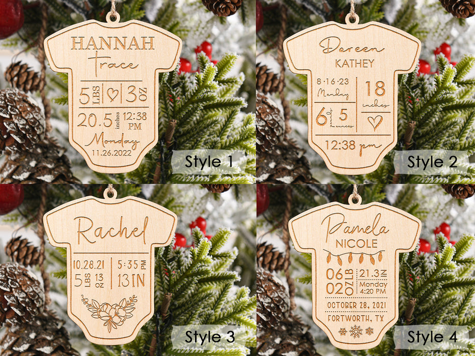 Baby’s First Christmas Ornament, Personalized New Baby Christmas Gift