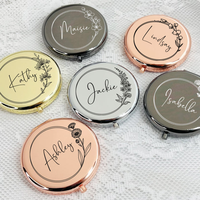 Personalized Pocket Mirror Gift for Mom from Daughter