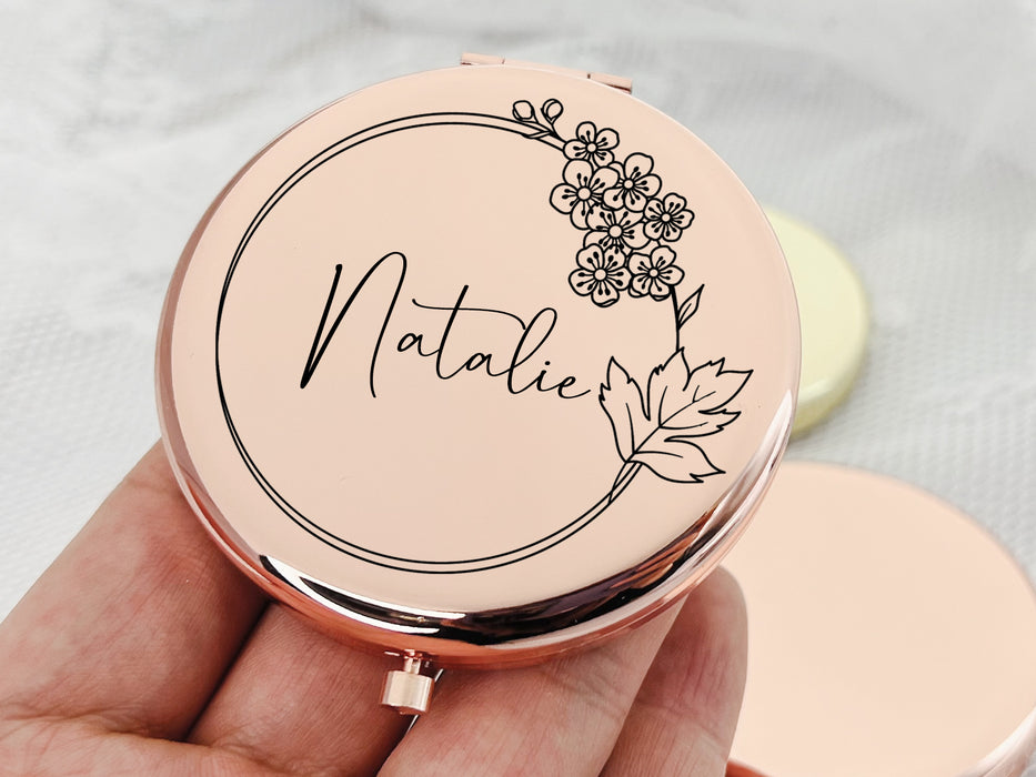 Personalized Pocket Mirror Gift for Mom from Daughter