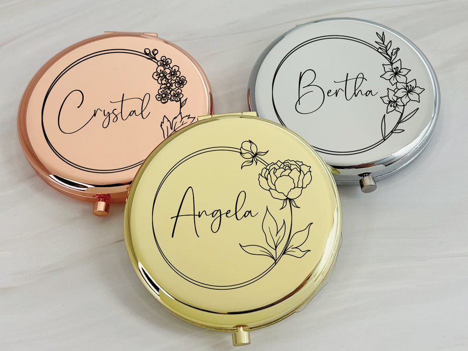 Personalized Pocket Mirror Gift for Mom from Daughter