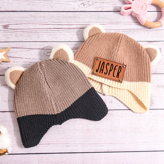 Personalized Newborn Baby Beanie Hat, Christmas Gift