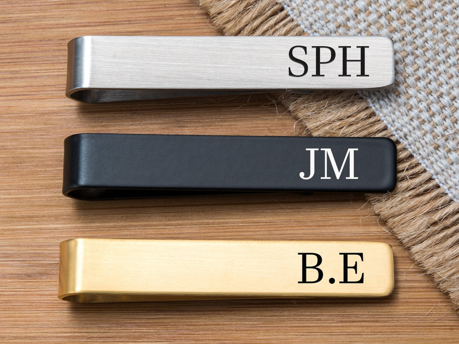 Personalized Tie Clip Engraved Tie Bar Customized Tie Clip Gold Silver Tie Bar Gunmetal Tie Clip Gift for Father Dad Tie Clip from Daughter