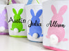 Personalized Bunny Easter Basket,Boys & Girls Custom Easter Basket,Monogram Easter Bucket,Rabbit Easter Basket For Kids,Easter Gift Bag