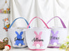 Personalized Bunny Easter Basket,Boys & Girls Custom Easter Basket,Monogram Easter Bucket,Rabbit Easter Basket For Kids,Easter Gift Bag