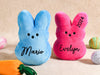 Personalized Easter Peeps,Easter Bunny Plush Peep,Easter Basket Filler,Easter Bunny with Name,Personalized Easter Gift for Kids Boy Girl