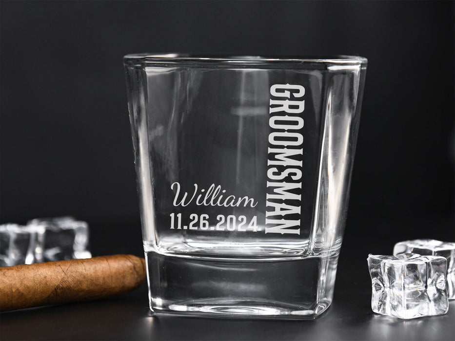 Personalized Whiskey Glass,Engraved Wedding Glasses,Custom Rocks Glass,Bourbon Glasses,Etched Scotch Glass,Fathers Day Gift Ideas