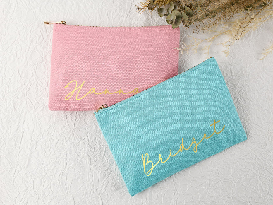 Personalized Makeup Bag,Custom Name Cosmetic Bag for Women,Bridesmaid Gifts,Wedding Gifts for Her,Gifts for Mom,Bridesmaid Proposal,Birthday